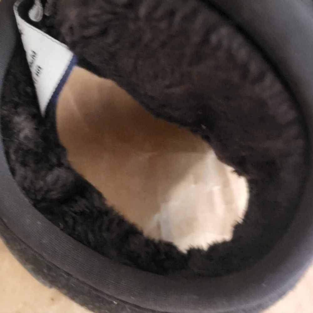 Cole Haan Black Foldable Behind The Head Ear Warmers